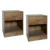 HTI-Living Nachtschrank 2er Set Thekla Eiche Online