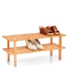 Schuhregal 2 Ablagen Bambus ^ HTI-Living Hot