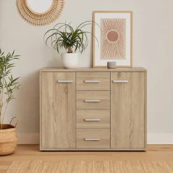 Sideboard Nina mit 4 Schubladen Sonoma ^ HTI-Living Clearance