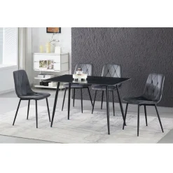 Stuhl Mesa Eco Velvet Grau ^ HTI-Living New