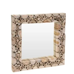 Wandspiegel mit Teak Holz Rahmen ^ HTI-Living Sale