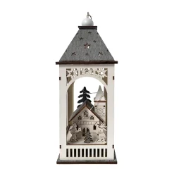 Weihnachtslaterne beleuchtet mit Kirche ^ HTI-Living Clearance
