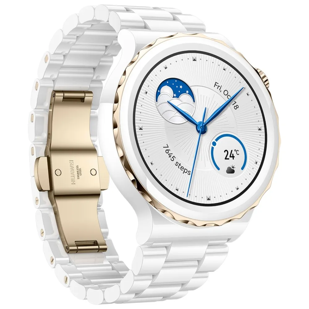 Huawei Watch GT 3 Pro-43mm weiß Smartwatch gold Best