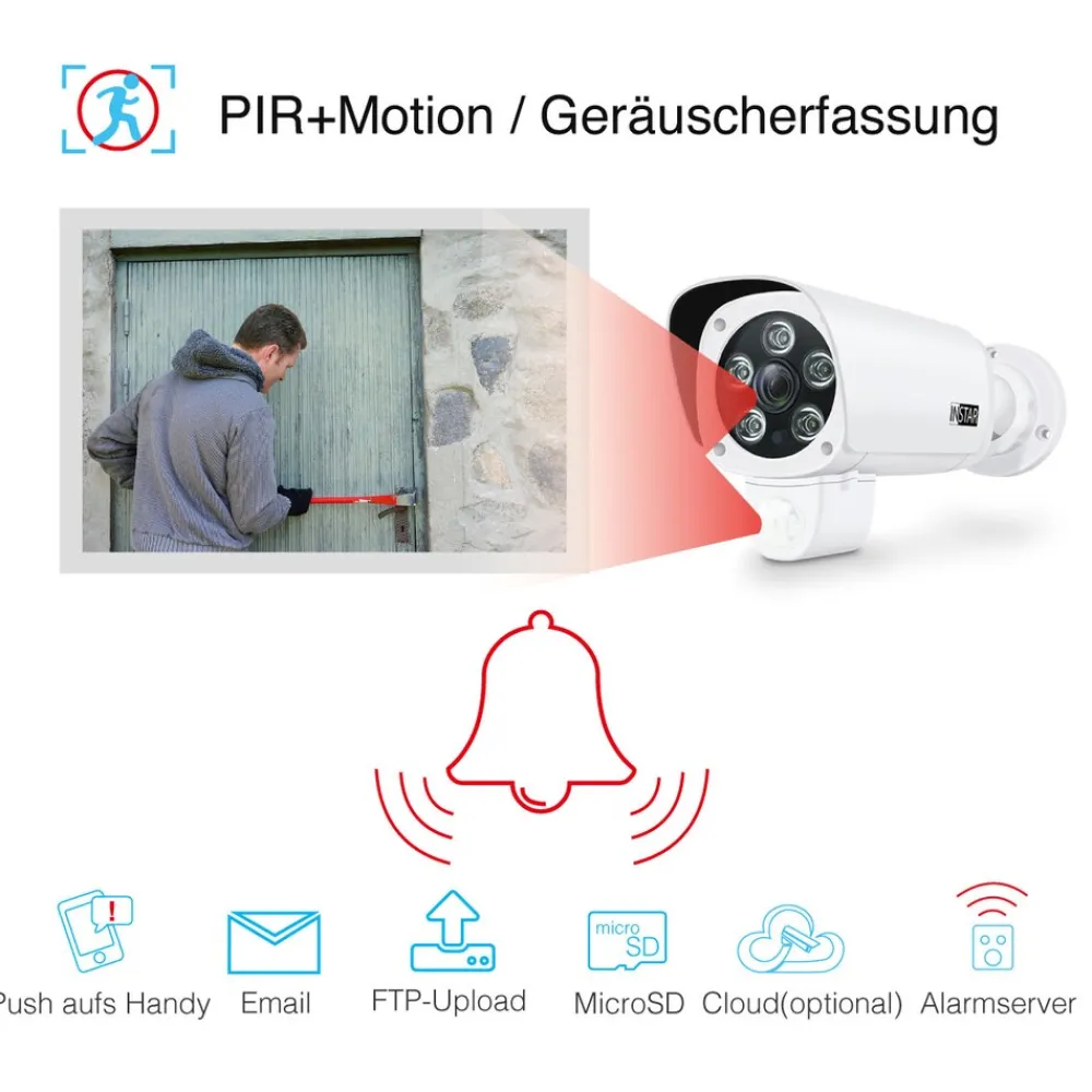 IN-9408 2K Überwachungskamera mit WLAN in weiß ^ Instar New
