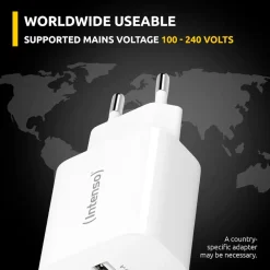 Intenso Power Adapter W5A Doppelpack, 5W, USB-A, Weiß (7800522)