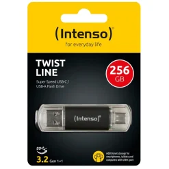 Intenso Twist Line 256GB USB 3.0/USB-C, USB Stick mit dualer Schnittstelle Best