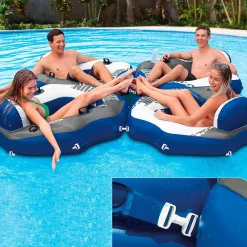 58854EU - Schwimmring - River Run Connect (130x126cm) Floater Poolsessel ^ Intex Best