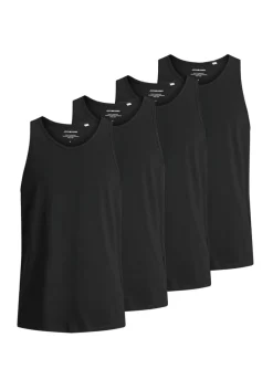 Jack&Jones JACBAIC TANKTOP 4PK Herren Unterhed Schwarz Online