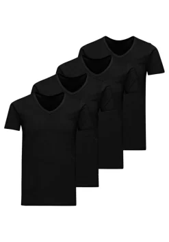 Jack&Jones JACBAIC V-NECK TEE 2PK Herren T-hirt Schwarz New