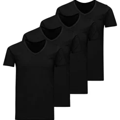 Jack&Jones JACBAIC V-NECK TEE 2PK Herren T-hirt Schwarz New