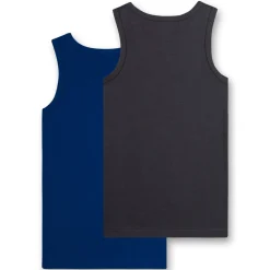 Sanetta Jungen Unterhemd Blau/Grau Clearance