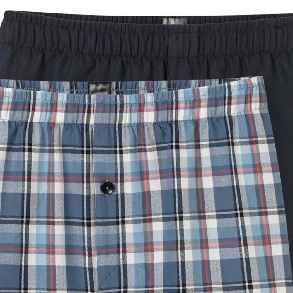 Schiesser Jungen Web-Boxershorts Blau