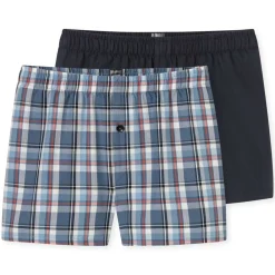 Schiesser Jungen Web-Boxershorts Blau