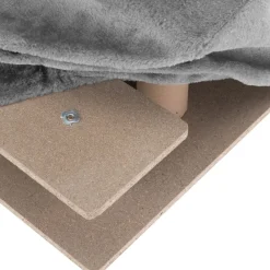 Haustiertreppe Timmy 36 cm, 3 Stufen Plüsch waschbar– Hundetreppe für Bett, Sofa, Auto ^ Juskys Hot