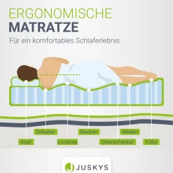 Juskys Kaltschaummatratze - Härtegrad H2 - 10 cm hohe Matratze aus Kaltschaum Outlet