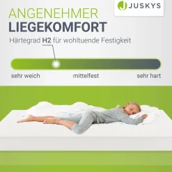 Juskys Kaltschaummatratze - Härtegrad H2 - 10 cm hohe Matratze aus Kaltschaum Outlet