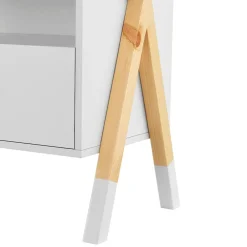 Kinder Nachttisch Jamie - Schublade, Ablage & Fach - kleiner Nachtschrank Holz - Kommode Weiß ^ Juskys Clearance
