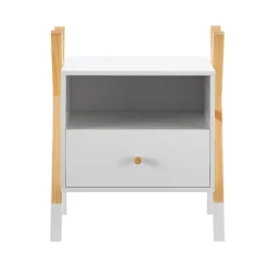 Kinder Nachttisch Jamie - Schublade, Ablage & Fach - kleiner Nachtschrank Holz - Kommode Weiß ^ Juskys Clearance