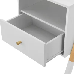 Kinder Nachttisch Jamie - Schublade, Ablage & Fach - kleiner Nachtschrank Holz - Kommode Weiß ^ Juskys Clearance