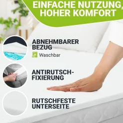 orthopädischer Topper - 7 Zonen aus Memoryschaum 7 cm dick H2 - H3 ^ Juskys