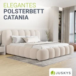 Polsterbett Catania - Bubble Design & gepolstert - 180 x 200 cm - ^ Juskys New