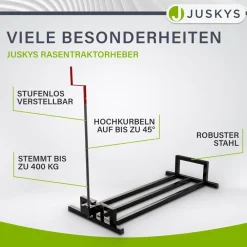 Rasentraktorheber in für Rasenmäher und Aufsitzmäher bis 400 kg und 45° ^ Juskys Clearance