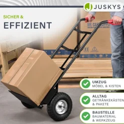 Sackkarre Basic klappbar Transportkarre mit Luftreifen, Griffen & Stahlrahmen Handkarre ^ Juskys Best