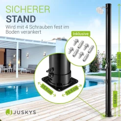 Solardusche Victoria 20 l – Gartendusche mit Regendusche – Schwarz ^ Juskys Clearance