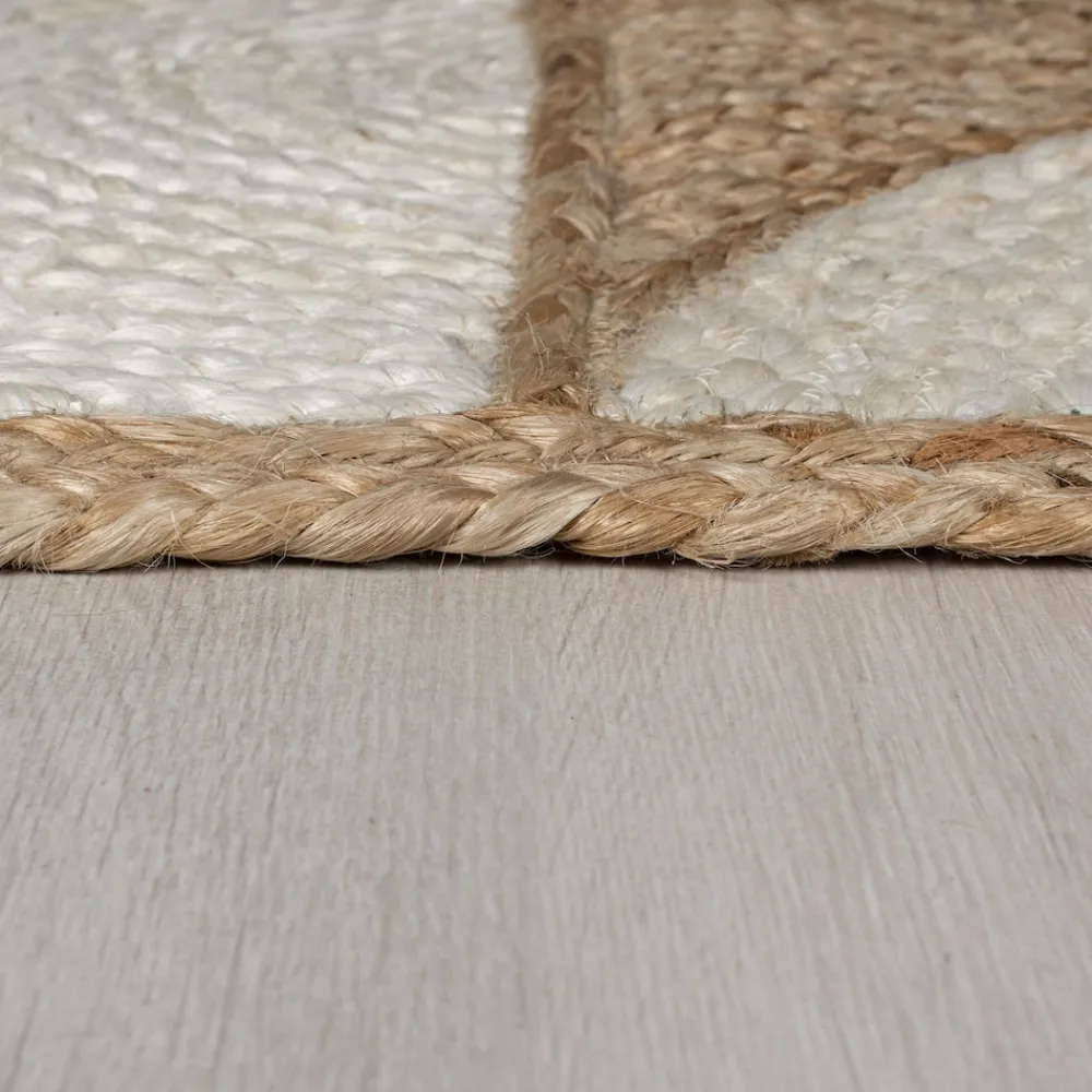 KADIMA DESIGN Jute-Teppich geometrisch 200 x 290 cm - HOLT | Natur Discount