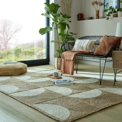KADIMA DESIGN Jute-Teppich geometrisch 200 x 290 cm - HOLT | Natur Discount