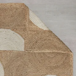 KADIMA DESIGN Jute-Teppich geometrisch 200 x 290 cm - HOLT | Natur Discount