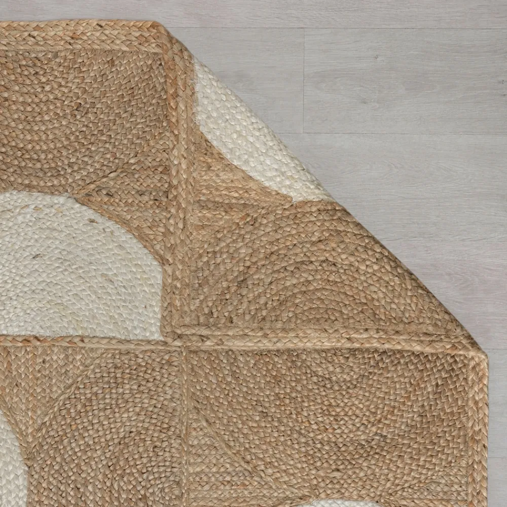 KADIMA DESIGN Jute-Teppich geometrisch 200 x 290 cm - HOLT | Natur Discount