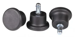 Bürostuhl Gleiterset: Hochabriebfest, 55 mm Höhe, 100% Polyurethan, Schwarz, für verschiedene Bodenbeläge. ^ KADIMA DESIGN Discount