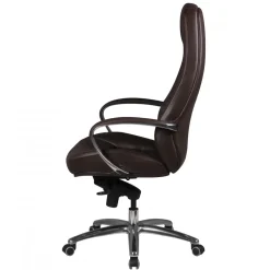Chefsessel MADRID Echtleder, ergonomisch, Aluminium-Fußkreuz, bis 120 kg, 8 Stunden Sitzdauer ^ KADIMA DESIGN New