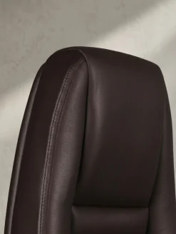 Chefsessel MADRID Echtleder, ergonomisch, Aluminium-Fußkreuz, bis 120 kg, 8 Stunden Sitzdauer ^ KADIMA DESIGN New