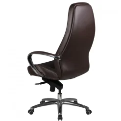 Chefsessel MADRID Echtleder, ergonomisch, Aluminium-Fußkreuz, bis 120 kg, 8 Stunden Sitzdauer ^ KADIMA DESIGN New