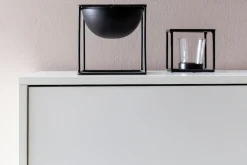 KADIMA DESIGN Schuhschrank FULDA: 20 Paar Schuhe, moderne Ablagefächer, Schiebetüren, kratzfest, Melaminharz, Sonoma-Farbe, Anti-Rutsch-Noppen. Weiß Discount