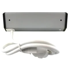 kalb | Ecksteckdose 3-fach Steckdosenleiste, Unterbau- / Aufsatz-Steckdose, 1m Anschlusskabel mit EU-Stecker, silber/schwarz ^ kalb Material für Möbel Best