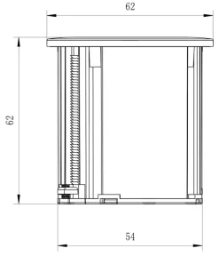 kalb | Einbausteckdose 230V Tischsteckdose 54mm rund für Montage in und an Möbeln / Platten, mit EU-Stecker, inkl. farbiger Blenden ^ kalb Material für Möbel New