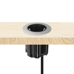 kalb | Einbausteckdose 230V Tischsteckdose 54mm rund für Montage in und an Möbeln / Platten, mit EU-Stecker, inkl. farbiger Blenden ^ kalb Material für Möbel New