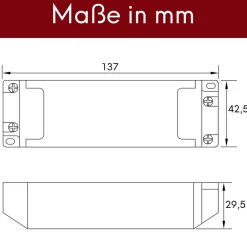kalb |  Lineara Netzteil 40W 24VDC Flachnetzteil mit Anschlusskabeln ^ kalb Material für Möbel Sale