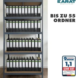 karatcommercial Schwerlastregal | Grau-Anthrazit | Höhe: 180 cm | Breite: 120 cm Online