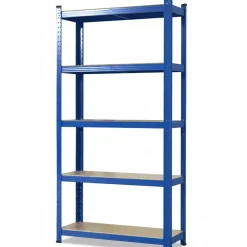 Schwerlastregal Grizzly | Blau | Höhe: 180 cm | Breite: 120 cm ^ karatcommercial Sale