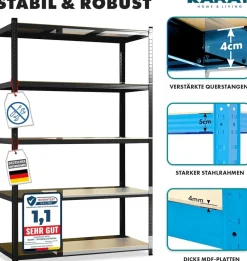 karatcommercial Schwerlastregal | Schwarz Best