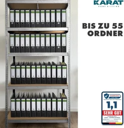 Schwerlastregal Grizzly | Verzinkt | Höhe: 180 cm | Breite: 120 cm ^ karatcommercial Sale