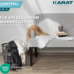 Kunstfell Nelly | Flauschiges Dekofell | ^ Karat homeliving