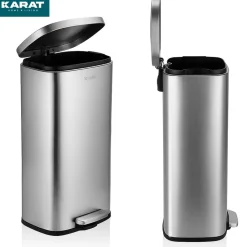 Karat homeliving Mülleimer Dustin | Edelstahl Silber Hot
