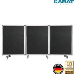Karat office Doppelseitige Trennwand | 3-teilig | Filz Sale