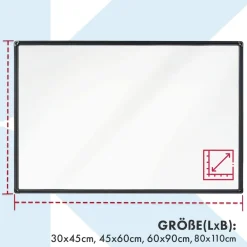 Karat office Whiteboard | Onyx | Speziallackiert | Kratzfest & magnethaftend | Schwarzer Rahmen Discount