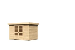 Karibu Gartenhaus "Calabar 4" SET naturbelassen mit Boden und Dachfolie ^ Karibu Holztechnik New
